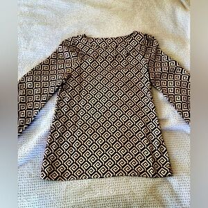 Tory Burch Blouse Maroon and Cream silk